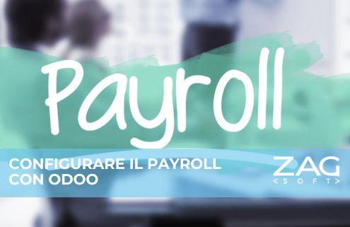 Immagine con la scritta "payroll" in primo piano e persone sfocate sullo sfondo.