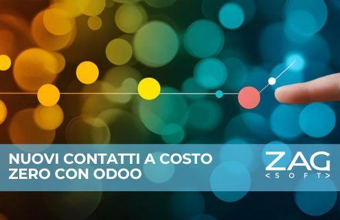 Un dito sfiora una luce vivace su uno sfondo, rappresentando l'idea di nuovi contatti.